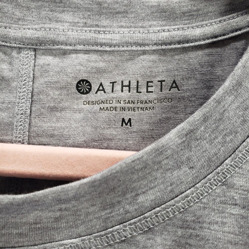 Athleta Women's Gray High Low Hem Sleeveless Tank Top Size Medium - Picture 6 of 10